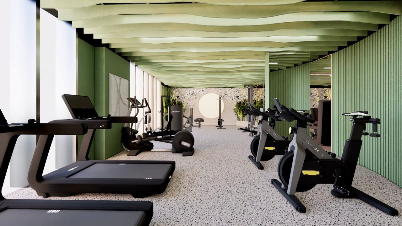 Modern gym interior